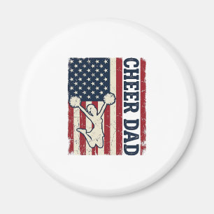 Glädjade pappa patriotisk amerikansk flaggvektortr magnet