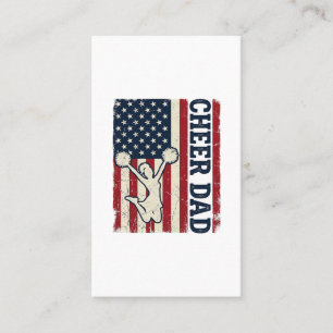 Glädjade pappa patriotisk amerikansk flaggvektortr visitkort