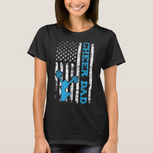 Glädjade pappa USA amerikansk flagga Cheerleader P T Shirt