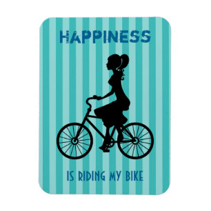 Glädjande är att rida min bike - cyklisk Silhouett Magnet