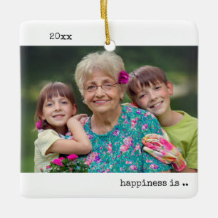 Glädjande är att vara Underbarare mormor Fotomin Julgransprydnad Keramik