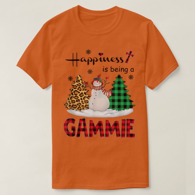 Glädjande är Gammie Snögubbe God jul T Shirt (Design framsida)