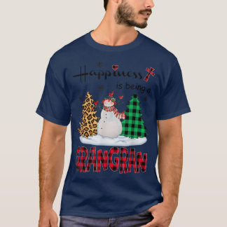 Glädjande är Grangran Snögubbe Merry Christma T Shirt