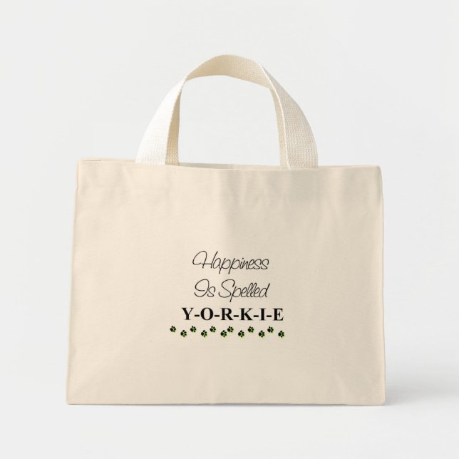 Glädjande är Yorkie Bag Mini Tygkasse (Framsidan)