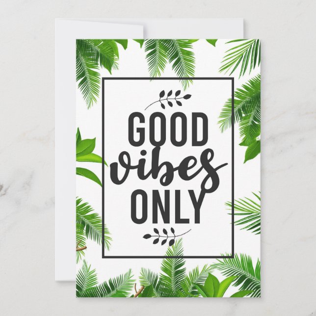 Glädjande citat endast Bra Vibe Spara Datumet (Framsida)