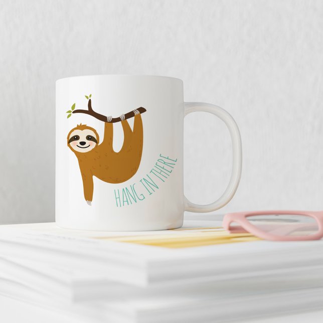 Glädjande fack "Häng in där" Kaffemugg (Skapare uppladdad)
