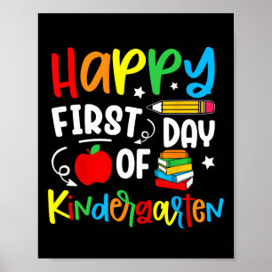 Glädjande första dag på förskolan åter till skolan poster