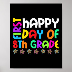 Glädjande första dagen i 8:e klass åter till skola poster