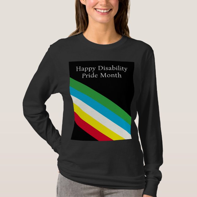 Glädjande funktionshinder månaden t shirt (Framsida)