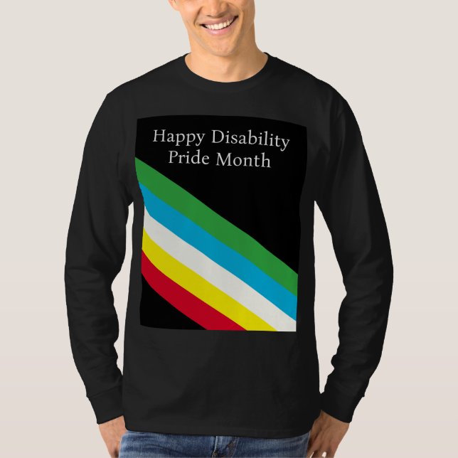 Glädjande funktionshinder månaden t shirt (Framsida)