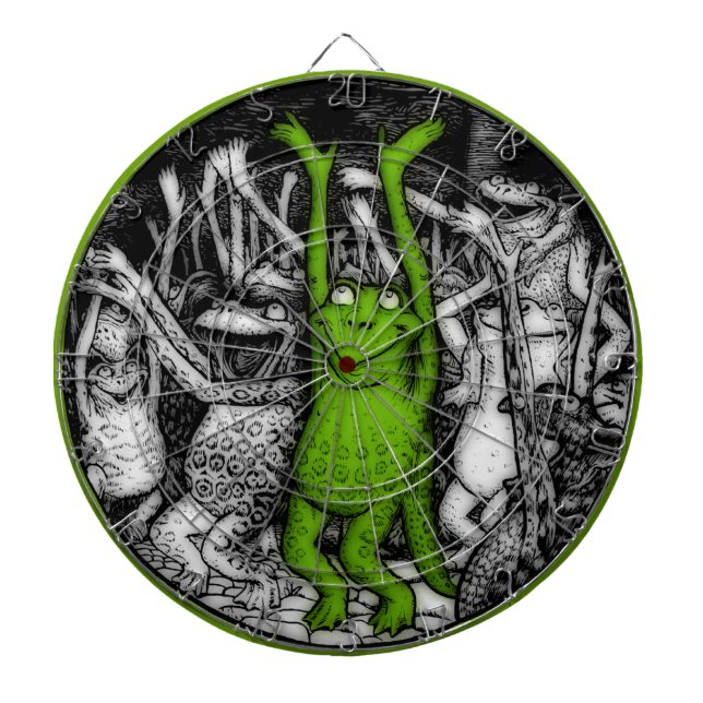 Glädjande grodor piltavla (Framsidan)