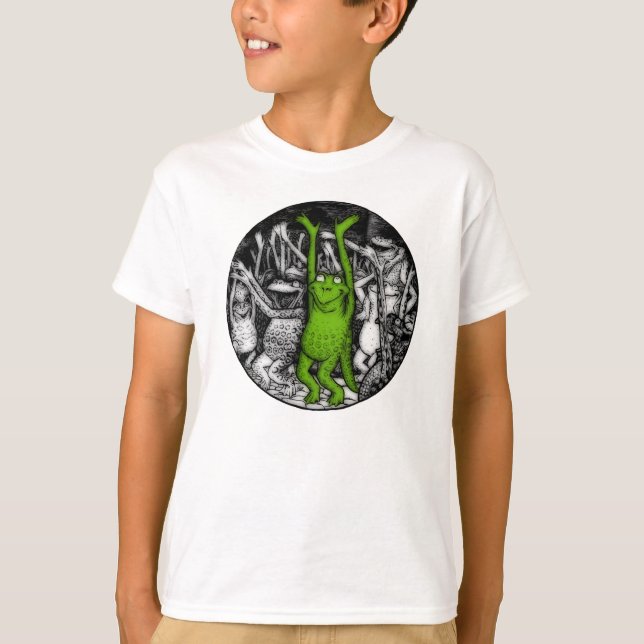 Glädjande grodor t shirt (Framsida)