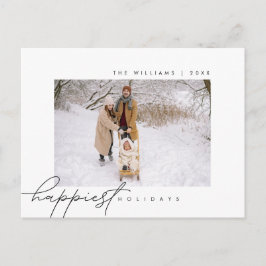 Glädjande Helgdagar, God jul, familjefoto Vykort