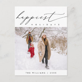 Glädjande Helgdagar, God jul Family Photo Vykort