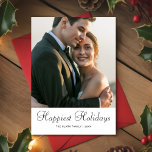 Glädjande Helgdagar Romantic lite julkort<br><div class="desc">Gratulera till kärlek med det romantiska "Happiest Helgdagars"-kortet,  perfekt för hjärtligt festive önskemål.</div>