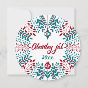 Glädjande jul, isländska julhälsningar julkort