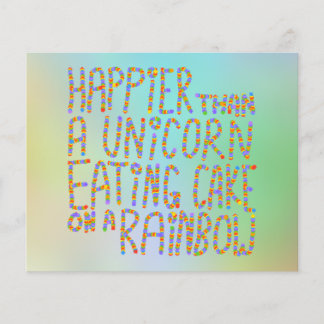 Glädjare än en encorns eating cake på ett regnbåge