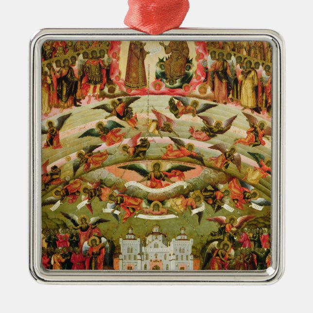 Glädje allra vem sorgoskuld, 1707 julgransprydnad metall (Framsidan)