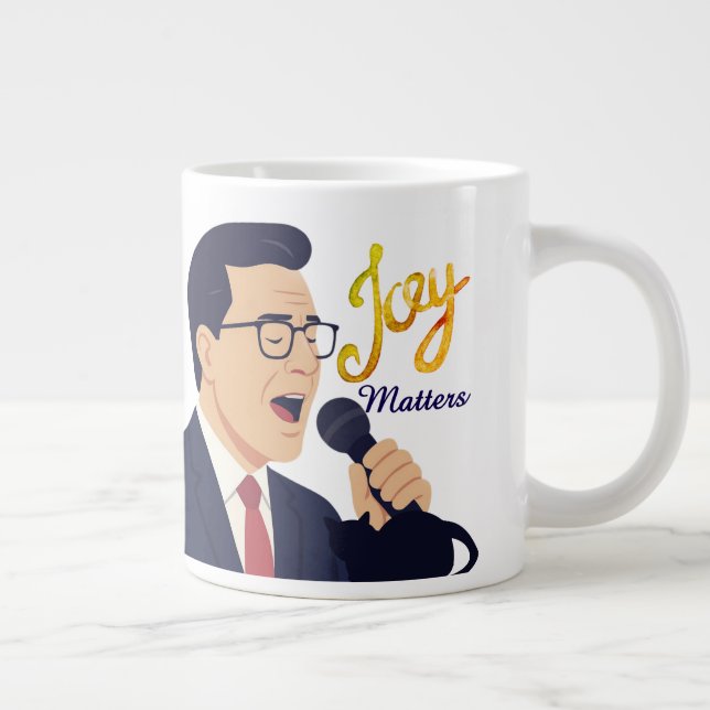 Glädje Är Viktigt Stephen Colbert Sjunger Meme W B Jumbo Mugg (Höger)
