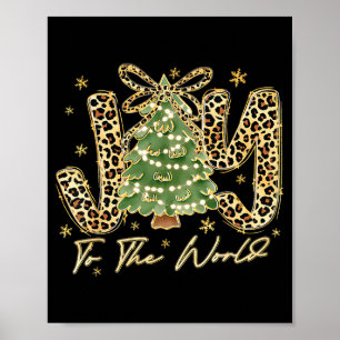Glädje åt världen Jesus Kristna jul Xmas Tr Poster