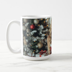 GLÄDJE ÅT VÄRLDEN - Jul Santa Flicka Kaffemugg