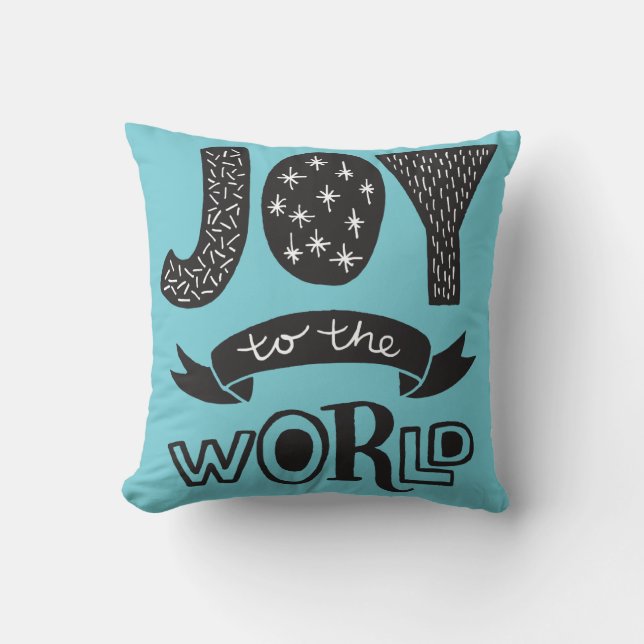 GLÄDJE ÅT VÄRLDEN Valfri färg fantasityp Kudde (Framsida)