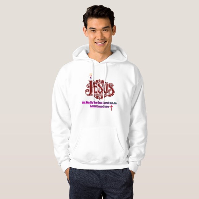 Glädje åt världens frälsare hoodie (Hel framsida)