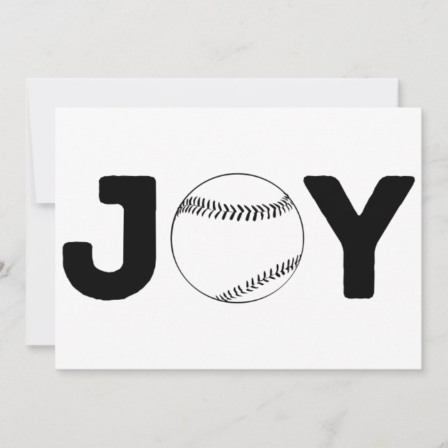 Glädje Baseball Platt Julkort (Framsida)