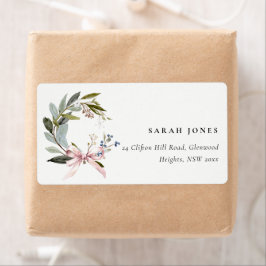 Glädje Blush Grön Vinter Julkrans Adress Fraktsedel