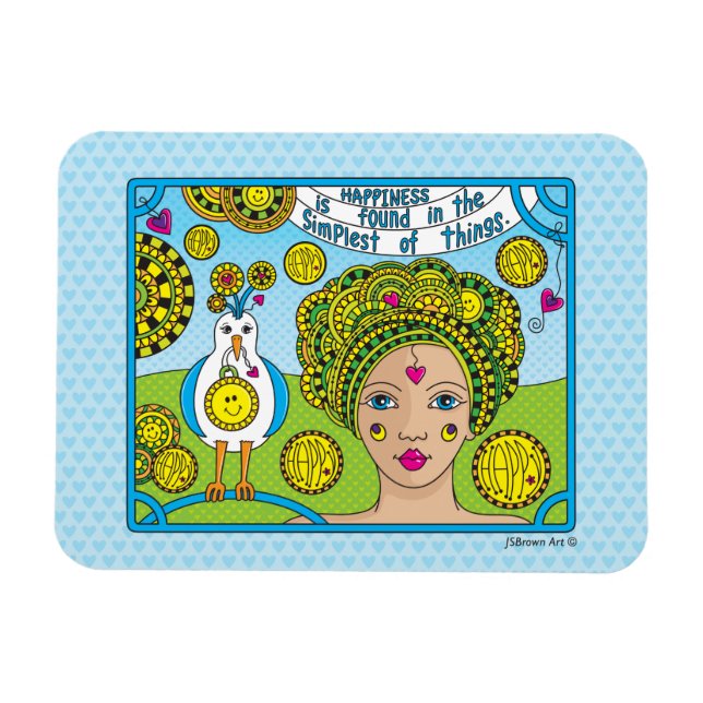 Glädje_Böjd Magnet 6"x4" (Horisontell)