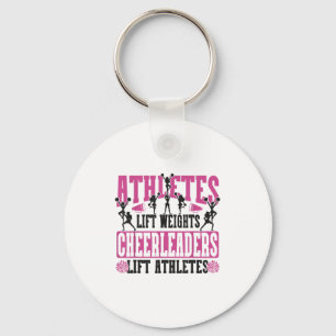 Glädje Cheerleading Atleter Lyfter Vikter Cheerlea Nyckelring