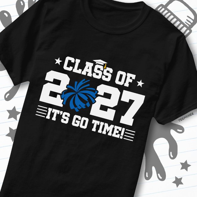 Glädje Cheerleading Examen Student Klass 2027 T Shirt (Skapare uppladdad)