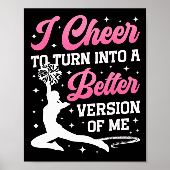 Glädje Cheerleading Jag hejar för att bli en bättr Poster (Framsidan)