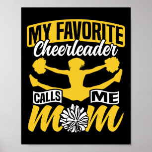 Glädje Cheerleading Mamma Mor Min Favorit Cheerlea Poster