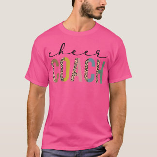 Glädje Coach Leopard Cheerleading Rekvisita Söt Ch T Shirt