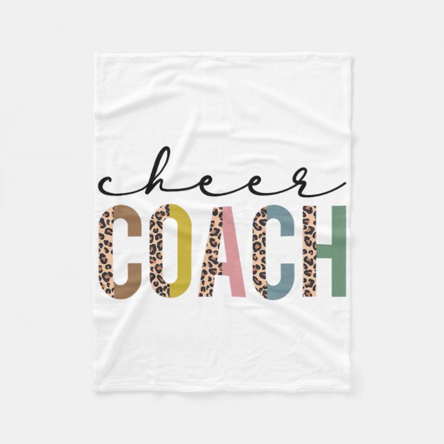 Glädje Coach Leopard Cheerleading Rekvisita Söt Gl Fleecefilt (Framsidan)