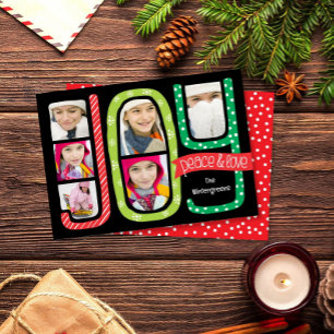 Glädje Collage Jul Fotokort Whimsical Julkort