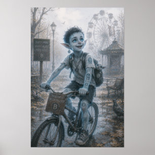 Glädje / Cyklist / Tom park Poster