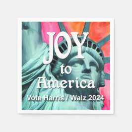Glädje för Amerika Harris Walz Pappersservett