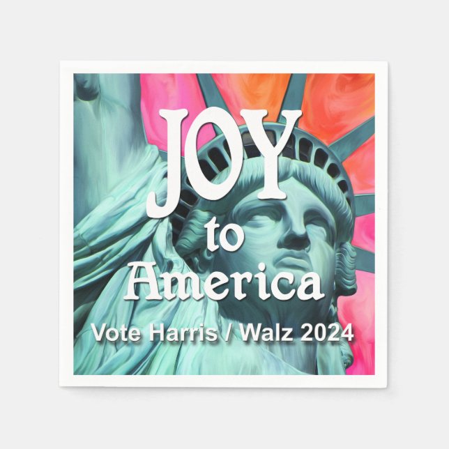 Glädje för Amerika Harris Walz Pappersservett (Framsidan)