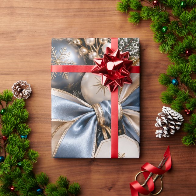 Glädje Fred Vänlighet Blå Jul Presentpapper (Julgåva)
