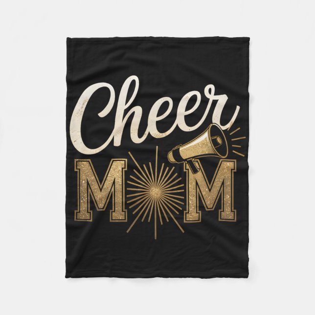 Glädje Guld Cheerleader Cheerleading Mamma Matchda Fleecefilt (Framsidan)