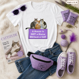 Glädje Hem / Kattälskare Personlig T-shirt