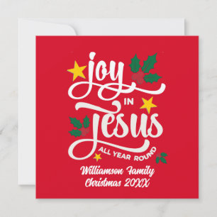 Glädje i Jesus Kristi jul familjenamn Julkort