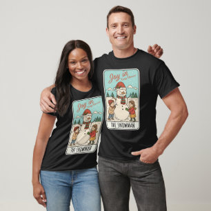 Glädje i varje ögonblick Snömannen & Barn Jul T Shirt