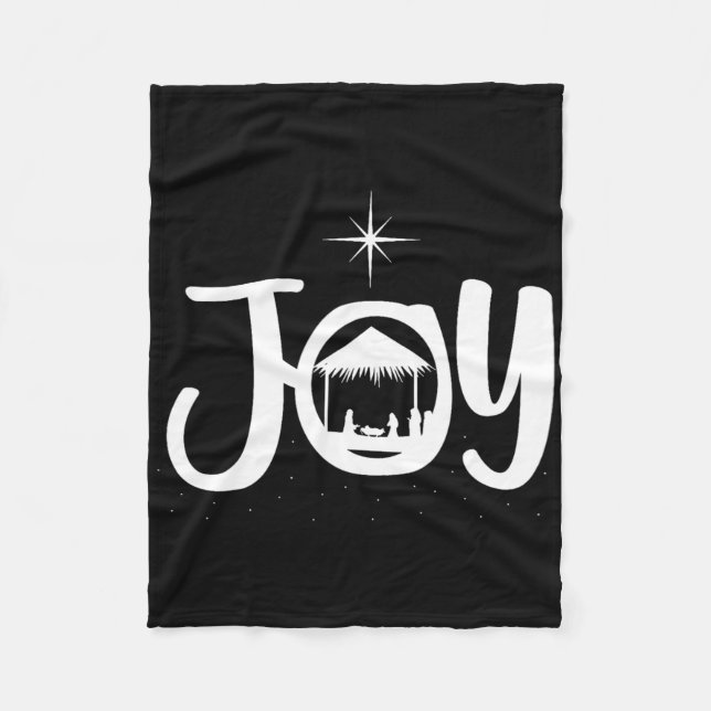 Glädje Jesus julkrubba Cool jul Xmas Chris Fleecefilt (Framsidan)