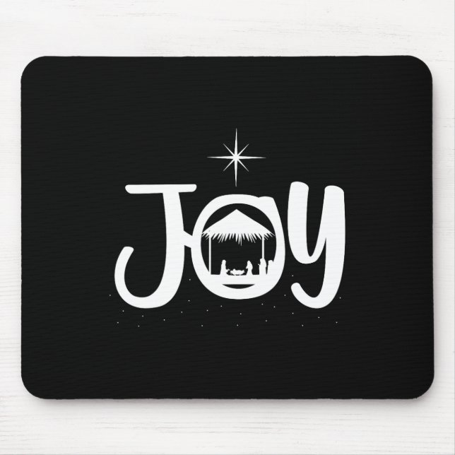 Glädje Jesus julkrubba Cool julkläder  Musmatta (Framsidan)