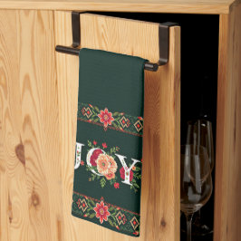 GLÄDJE jul blomsterkant Kökshandduk