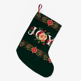 GLÄDJE jul blomsterkant Liten Julstrumpa