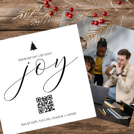 Glädje jul foto QR-kod Personlig Företag Julkort